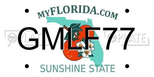 GMLF77 Florida License Plate
