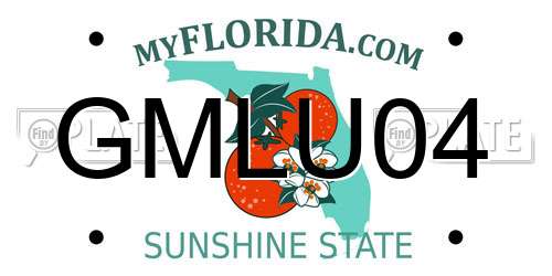 GMLU04 Florida License Plate