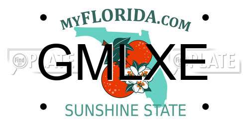 GMLXE Florida License Plate