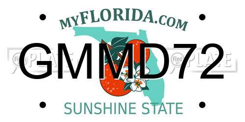 GMMD72 Florida License Plate