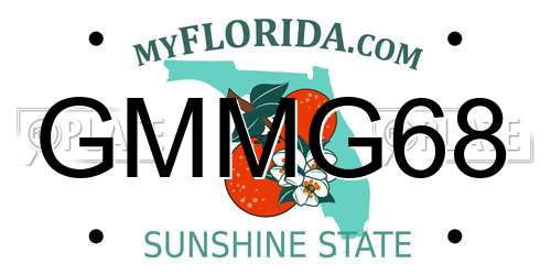 GMMG68 Florida License Plate