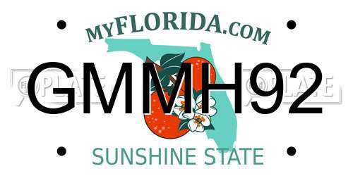 GMMH92 Florida License Plate