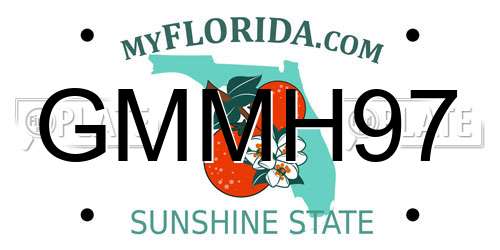 GMMH97 Florida License Plate