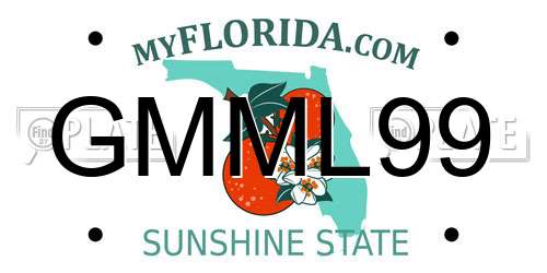 GMML99 Florida License Plate