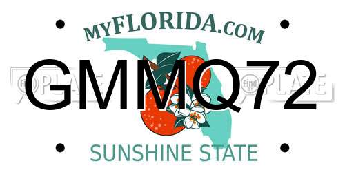 GMMQ72 Florida License Plate