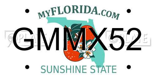 GMMX52 Florida License Plate