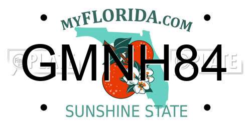 GMNH84 Florida License Plate