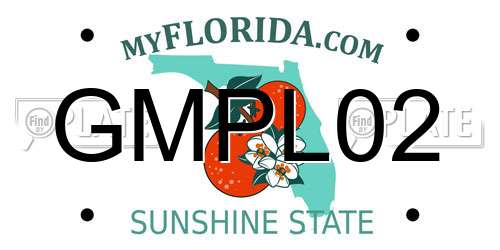 GMPL02 Florida License Plate