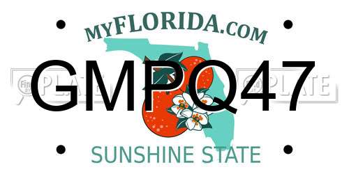 GMPQ47 Florida License Plate