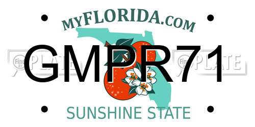 GMPR71 Florida License Plate