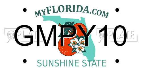 GMPY10 Florida License Plate