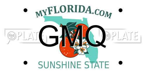 GMQ Florida License Plate