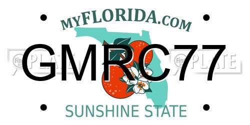 GMRC77 Florida License Plate