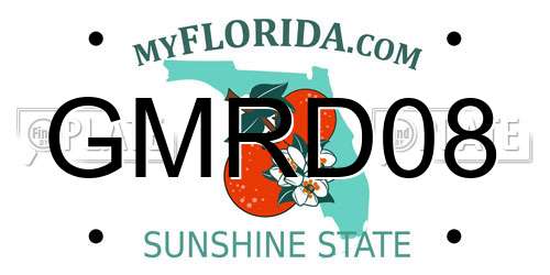 GMRD08 Florida License Plate