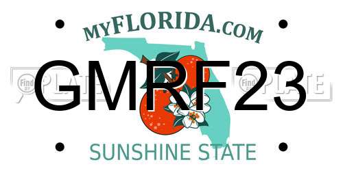 GMRF23 Florida License Plate