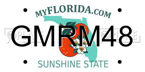 GMRM48 Florida License Plate