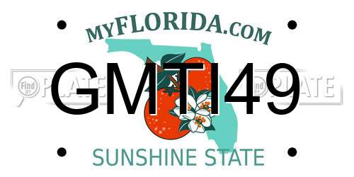 GMTI49 Florida License Plate