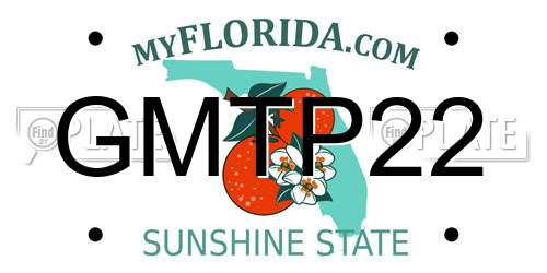 GMTP22 Florida License Plate
