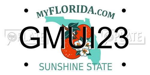 GMUI23 Florida License Plate