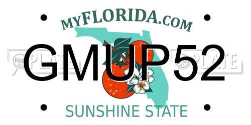 GMUP52 Florida License Plate