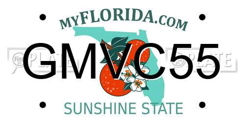 GMVC55 Florida License Plate