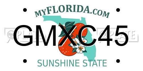 GMXC45 Florida License Plate