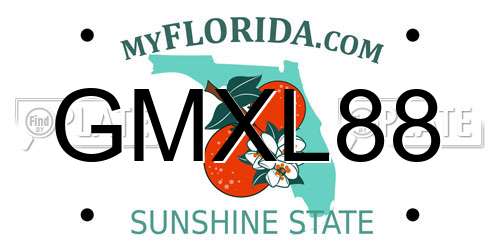 GMXL88 Florida License Plate