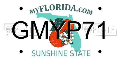 GMYP71 Florida License Plate