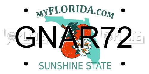 GNAR72 Florida License Plate