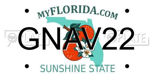 GNAV22 Florida License Plate