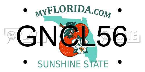 GNCL56 Florida License Plate