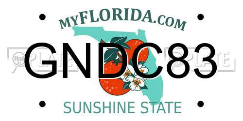 GNDC83 Florida License Plate