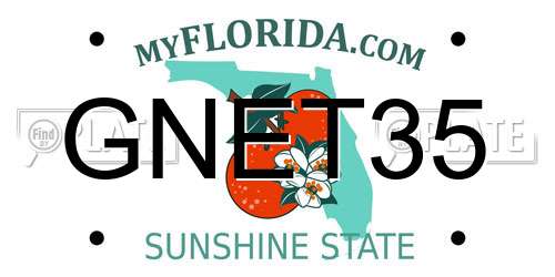 GNET35 Florida License Plate