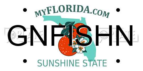 GNFISHN Florida License Plate