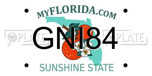GNI84 Florida License Plate
