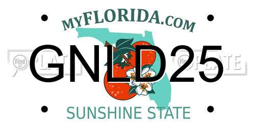 GNLD25 Florida License Plate