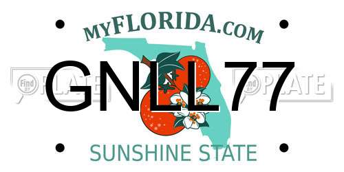 GNLL77 Florida License Plate