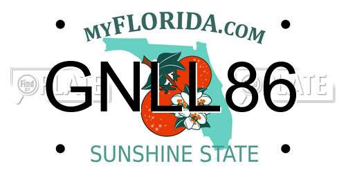 GNLL86 Florida License Plate