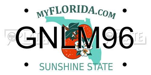 GNLM96 Florida License Plate