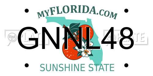 GNNL48 Florida License Plate