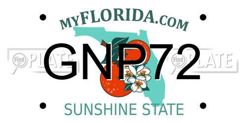 GNP72 Florida License Plate