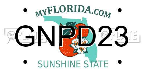 GNPD23 Florida License Plate