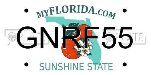 GNRF55 Florida License Plate