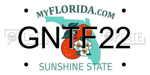 GNTF22 Florida License Plate