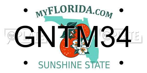 GNTM34 Florida License Plate