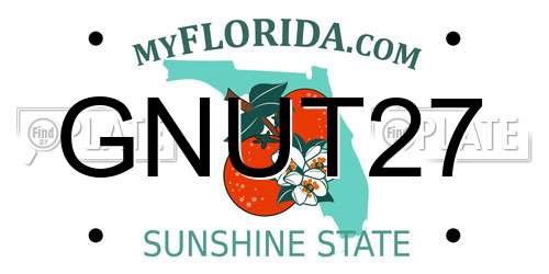 GNUT27 Florida License Plate