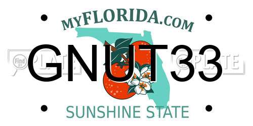 GNUT33 Florida License Plate