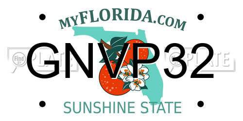 GNVP32 Florida License Plate
