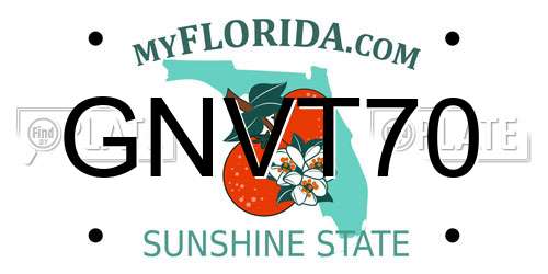 GNVT70 Florida License Plate