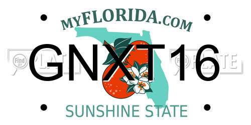 GNXT16 Florida License Plate